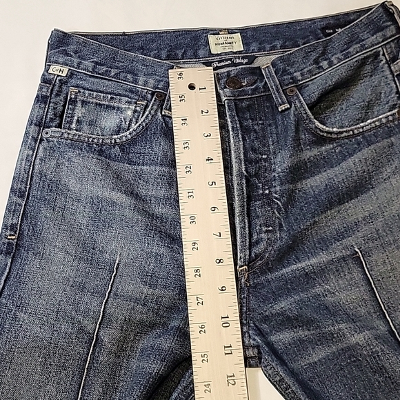 Citizens of humanity Gia ankle straight leg size 25 indigo blue pin tuck rigid - Picture 11 of 16